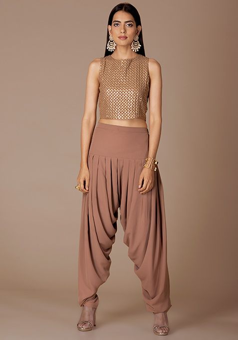 dhoti pants with crop top