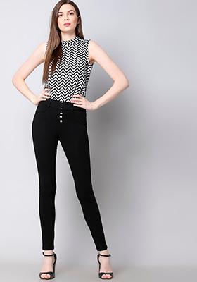 Women's Jeggings With Striped Tops 