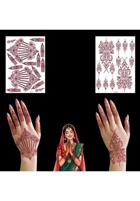 Roopsaga Temporary Henna Tattooo Stickers Mehndi Tattooo For Women 