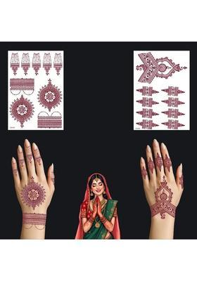 Roopsaga Temporary Henna Tattooo Stickers Mehndi Tattooo For Women 