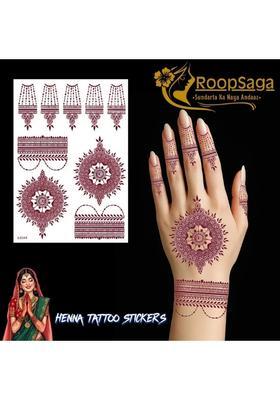 Roopsaga Temporary Henna Tattooo Stickers Mehndi Tattooo For Women 1 Tattoo