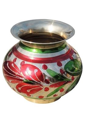 Buy Women Brass Matki Colour - HPI00661 - Ritual & Puja Items - Indya