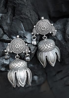 Buy Silver Earrings for Women Online in India - Indya
