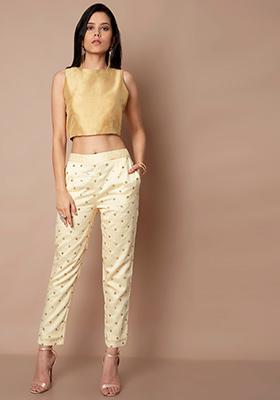 sequin cigarette pants