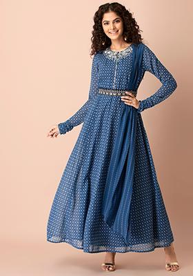 indya blue kurta