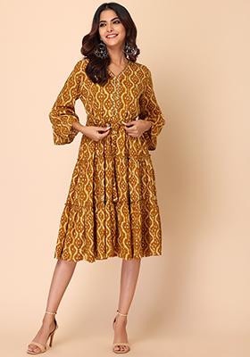 Rang Baag Tiered Dress
