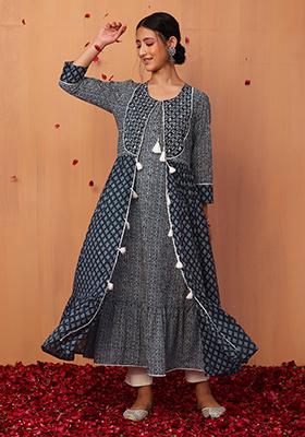 Blue Zoeya Boota Aline Kurta