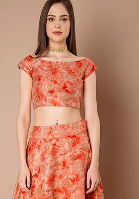 Buy Printed Boat Neck Top by Designer SN by Shantanu and Nikhil Online at  Ogaancom