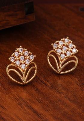 Gold Plated Brass Golden  Earrings