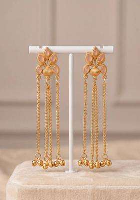 Gold-Plated Floral Drop Earrings for Women | Traditional Ethnic Jewellery for Wedding & Festive Wear | Gift for Her