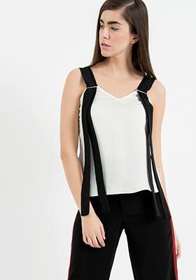 AlliaForFabAlley Suspender Top - White