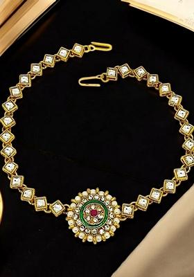 Gold Kundan Studded Mathapatti