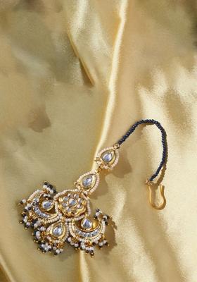 Blue Alloy Maang Tikka
