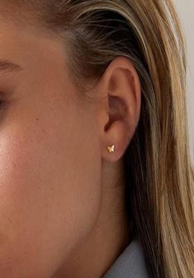 Gold Screw Back Copper Earrings For Women