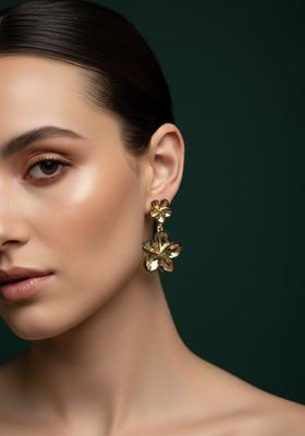 Golden Stainless Earrings Set
