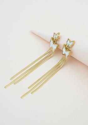 Golden Alloy Earrings