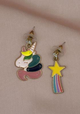 Golden Alloy Earrings