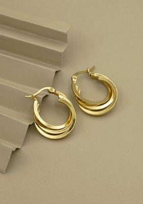 Golden Alloy Earrings
