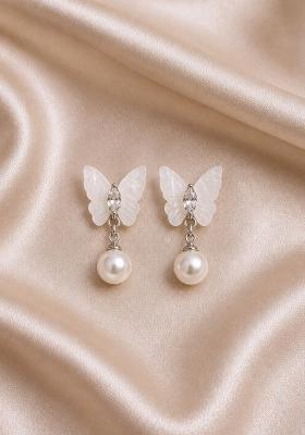 Silver Alloy Earrings