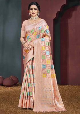 kosariii✴︎ Buy HMP Fashion Woven Design Zari Saree - Sarees for Women
