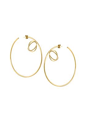 Gold Dual Hoop Earrings  